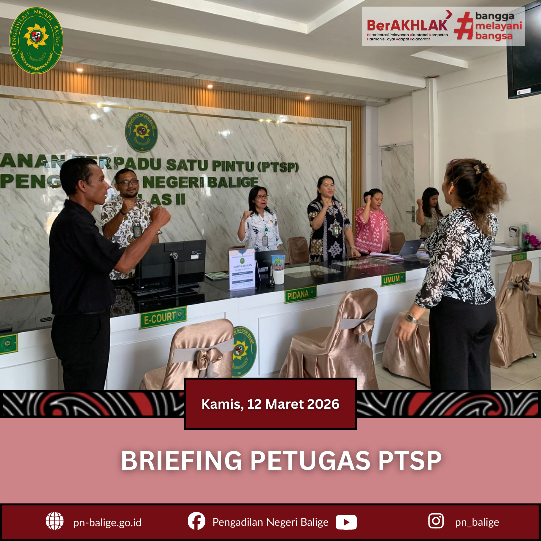 KEGIATAN BRIEFING PETUGAS PTSP